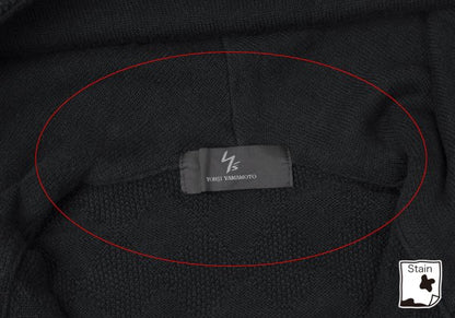 Y's for men Diamond Weave Sleeveless Hoodie Black Size 3