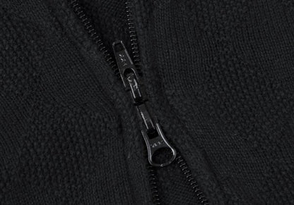 Y's for men Diamond Weave Sleeveless Hoodie Black Size 3