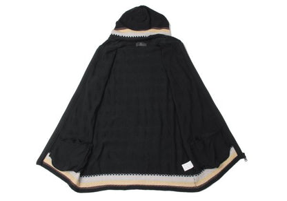 Y's for men Diamond Weave Sleeveless Hoodie Black Size 3
