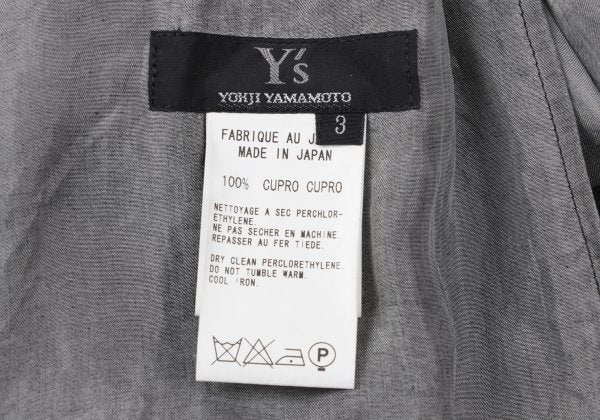 Y's Cupro Floral Print Midi Skirt Black Size 3
