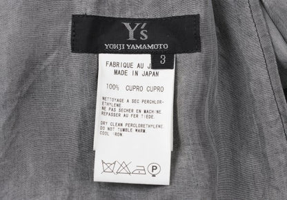Y's Cupro Floral Print Midi Skirt Black Size 3