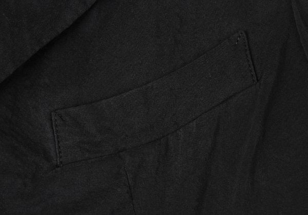 Y's Silk Wool Blend Fulled 3-Button Jacket Black Size 2