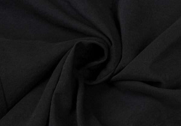 Y's Silk Wool Blend Fulled 3-Button Jacket Black Size 2