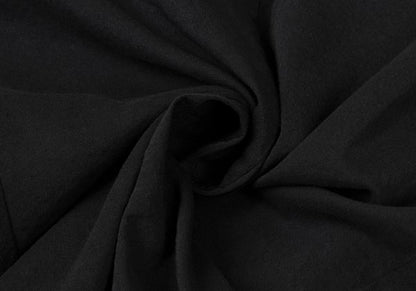 Y's Silk Wool Blend Fulled 3-Button Jacket Black Size 2