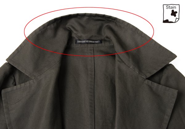 Y's Cotton Linen Buttonless Long Jacket Gray Size 1