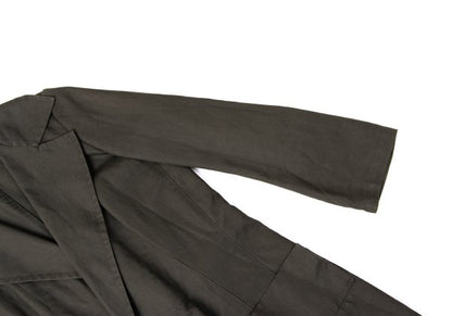 Y's Cotton Linen Buttonless Long Jacket Gray Size 1