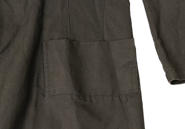 Y's Cotton Linen Buttonless Long Jacket Gray Size 1
