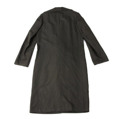 Y's Cotton Linen Buttonless Long Jacket Gray Size 1
