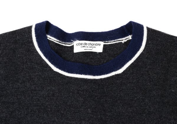 COMME des GARCONS Wool Line Knit Sweater Gray Size M