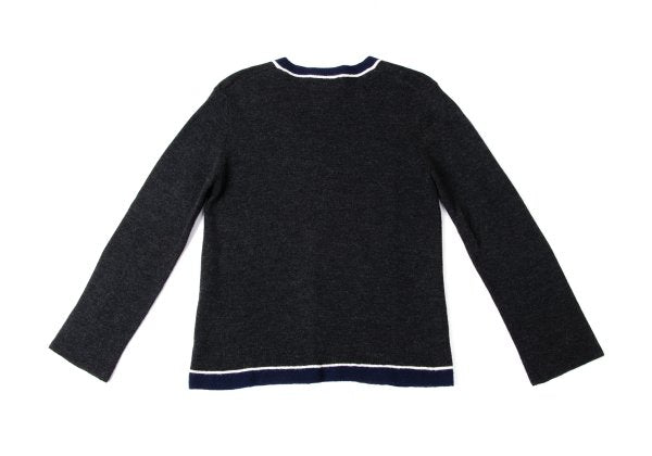 COMME des GARCONS Wool Line Knit Sweater Gray Size M