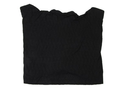 Y's Cotton Lace Design Round Collar Blouse Black Size 2