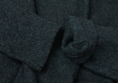 Y's Brushed Wool Blend Irregular Hem Jacket Blue Size 2