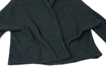 Y's Brushed Wool Blend Irregular Hem Jacket Blue Size 2