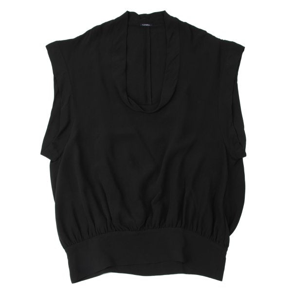 LIMI feu Silk U-Neck Tank Top Black Size S