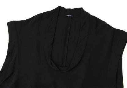 LIMI feu Silk U-Neck Tank Top Black Size S