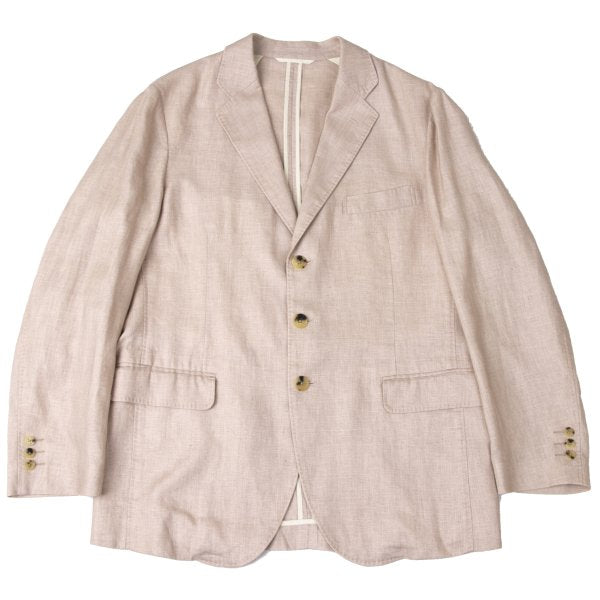 Papas Linen 3-Button Jacket Pink Size 48M