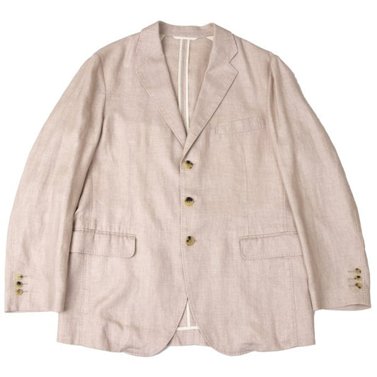 Papas Linen 3-Button Jacket Pink Size 48M