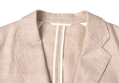 Papas Linen 3-Button Jacket Pink Size 48M