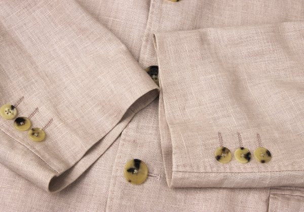 Papas Linen 3-Button Jacket Pink Size 48M