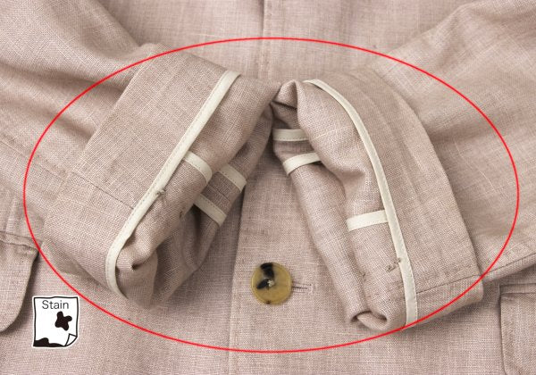 Papas Linen 3-Button Jacket Pink Size 48M