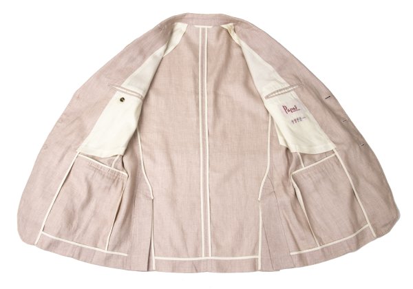 Papas Linen 3-Button Jacket Pink Size 48M