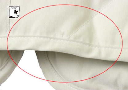 Papas Logo Print Quilted Down Jacket Off-White Size 50L