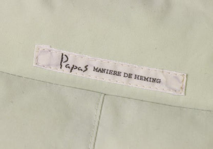 Papas Logo Print Quilted Down Jacket Off-White Size 50L