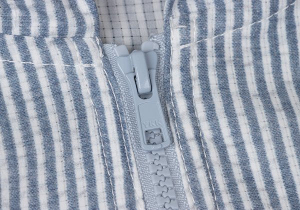 Papas Poly Stripe Print Hooded Jacket Blue Size M