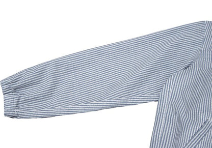 Papas Poly Stripe Print Hooded Jacket Blue Size M