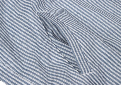Papas Poly Stripe Print Hooded Jacket Blue Size M