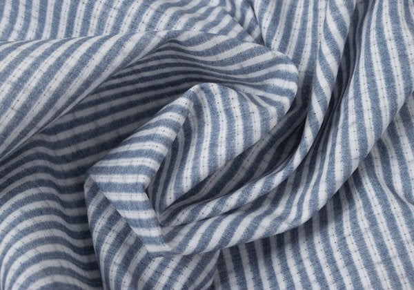 Papas Poly Stripe Print Hooded Jacket Blue Size M