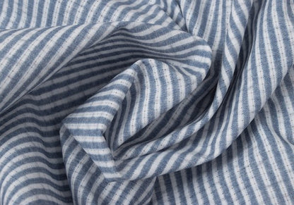 Papas Poly Stripe Print Hooded Jacket Blue Size M