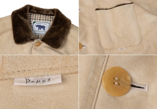 Papas ISLAND Check Lined Quilted Jacket Beige Size L