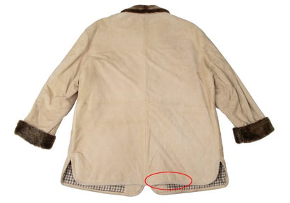 Papas ISLAND Check Lined Quilted Jacket Beige Size L