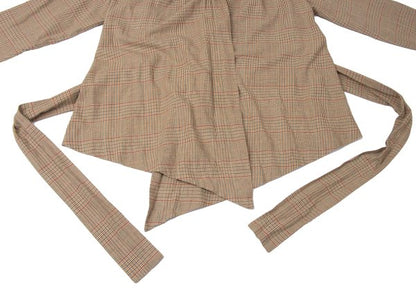 Vivienne Westwood Red Label Check Wrap Blouse Beige Size 2