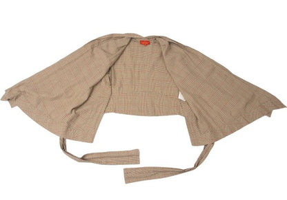 Vivienne Westwood Red Label Check Wrap Blouse Beige Size 2