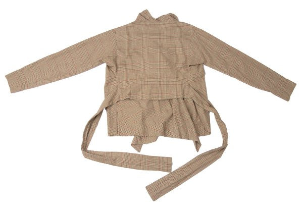 Vivienne Westwood Red Label Check Wrap Blouse Beige Size 2