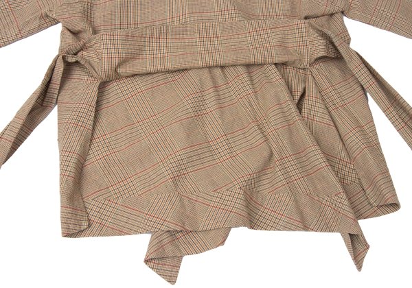 Vivienne Westwood Red Label Check Wrap Blouse Beige Size 2
