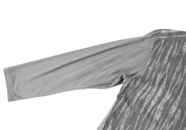 ISSEY MIYAKE MEN Weave Panel Band Collar Shirt Gray Size M