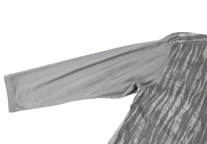ISSEY MIYAKE MEN Weave Panel Band Collar Shirt Gray Size M