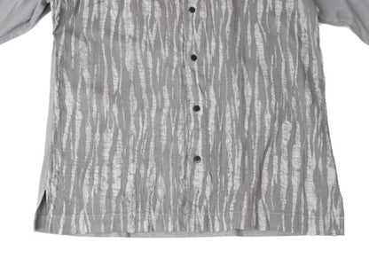 ISSEY MIYAKE MEN Weave Panel Band Collar Shirt Gray Size M