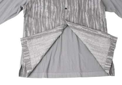 ISSEY MIYAKE MEN Weave Panel Band Collar Shirt Gray Size M