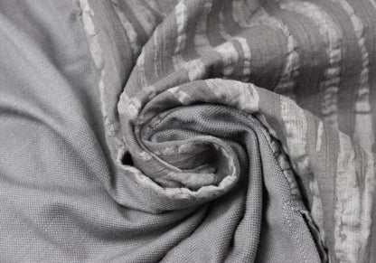 ISSEY MIYAKE MEN Weave Panel Band Collar Shirt Gray Size M