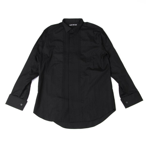 ISSEY MIYAKE MEN Cotton Pintuck Double Shirt Black Size 2