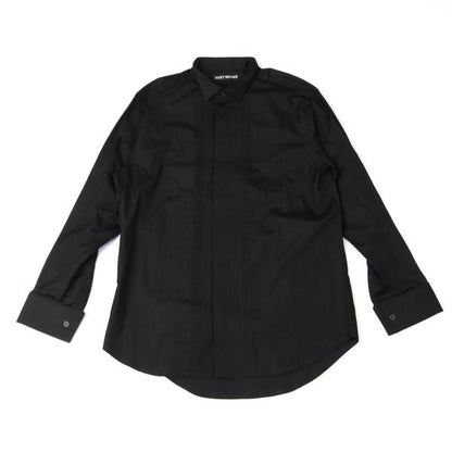 ISSEY MIYAKE MEN Cotton Pintuck Double Shirt Black Size 2