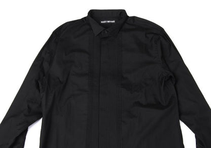 ISSEY MIYAKE MEN Cotton Pintuck Double Shirt Black Size 2