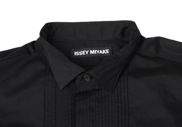 ISSEY MIYAKE MEN Cotton Pintuck Double Shirt Black Size 2
