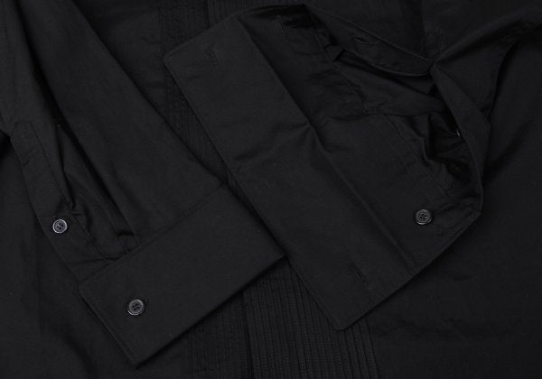 ISSEY MIYAKE MEN Cotton Pintuck Double Shirt Black Size 2