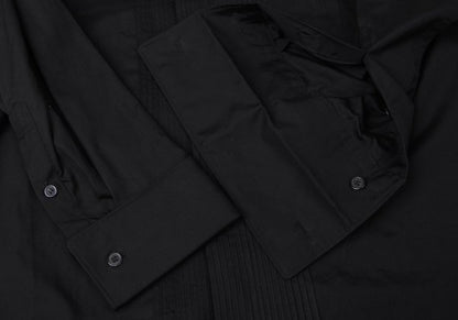 ISSEY MIYAKE MEN Cotton Pintuck Double Shirt Black Size 2