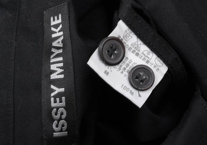 ISSEY MIYAKE MEN Cotton Pintuck Double Shirt Black Size 2